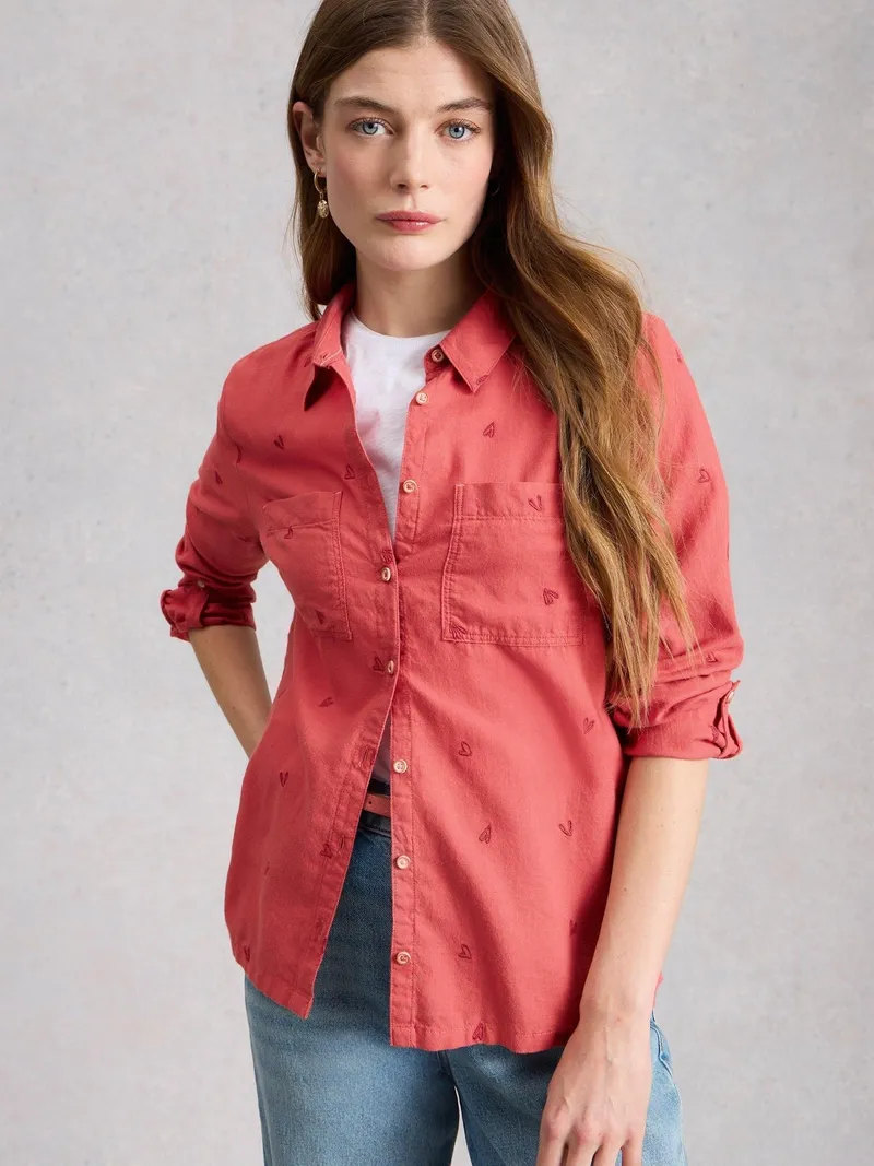White Stuff Bluse Sophie aus Bio-Baumwolle - 34, Mittelrosa, – Produktbild 1 von 4
