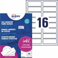 Avery Zweckform Avery Zweckform Selbstklebende Namens-Etiketten Laser "L4783" 320 Stk. 88,9x31mm, weiß – Produktbild 1 von 1