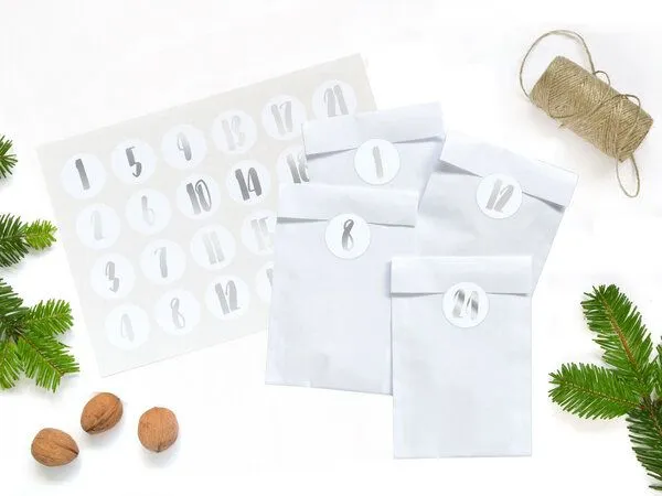 renna deluxe renna deluxe DIY Adventskalender zum Befüllen, Silber, – Produktbild 1 von 4