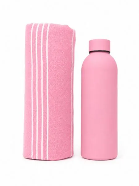 Sandiik Sandiik Allrounder Tuch Geschenke Set mit Thermoflasche, Rosa, – Produktbild 3 von 4