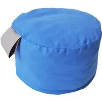 dekdek Pouff Dotti sechs - blau/grau Ø 30 cm, Höhe 17 cm – Produktbild 1 von 1