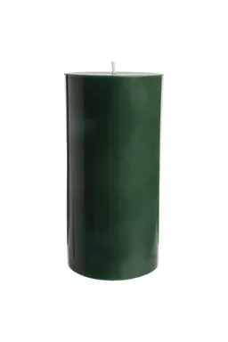 Tranquillo Handgearbeitete Stumpenkerze GLUMI forest, Ø 7,5 x 15 cm - grün – Produktbild 1 von 1