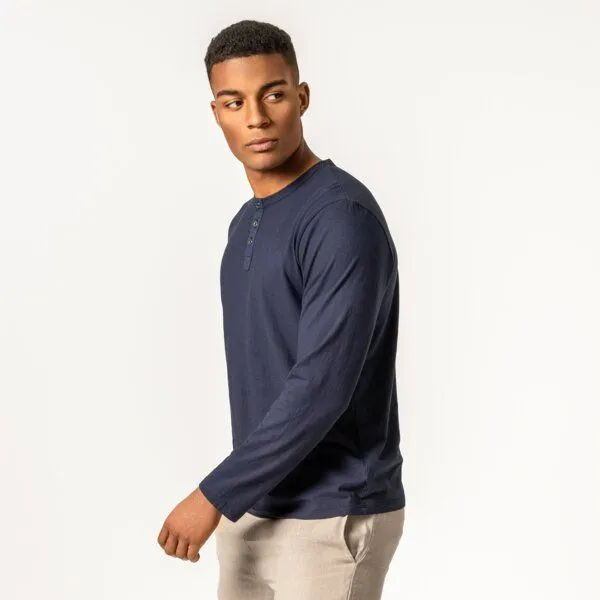 Living Crafts Living Crafts Henley Shirt - THOMME, Deep sea (blau), – Produktbild 2 von 4