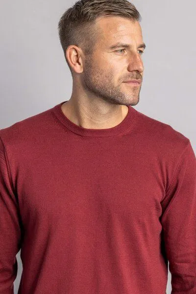 DIRTS dirts Classic Knit Crewneck, Royal burgundy, – Produktbild 4 von 4