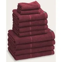 Kushel Towels Kushel Towels The Family Set - Handtuch SET aus Biobaumwolle und Holzfaser, Berry red, – Produktbild 1 von 1