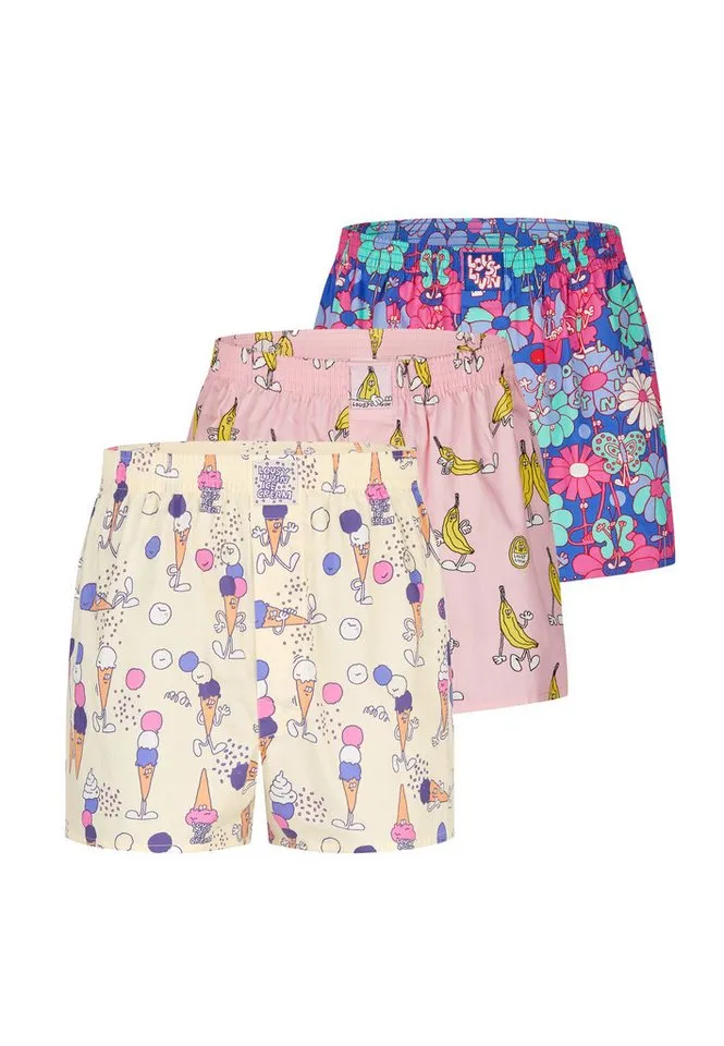 Lousy Livin Lousy Livin Boxershorts Blossom (3-St) mit buntem Allover-Print, Bunt, – Produktbild 2 von 5
