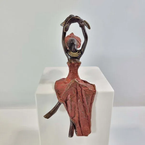 Moogoo Creative Africa Moogoo Creative Africa Bronze-Skulptur "Baby Party" by Karim Sana | versch. Farben und Größen, Rot, – Produktbild 2 von 2