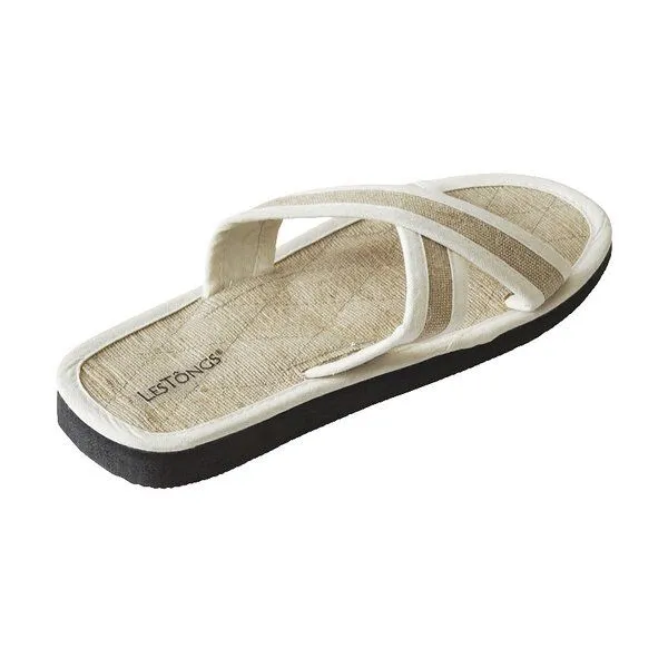Les Tôngs Les Tôngs JUTE-X Jute Zimtlatschen Zimtsohle Flip Flops, Jute/weiß, – Produktbild 2 von 4