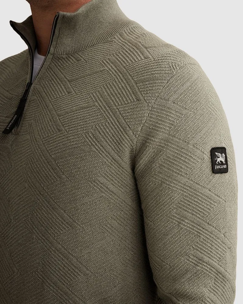 Vanguard Vanguard Pullover Half Zip Mouline Forest Fog - Größe L, Grün, – Produktbild 4 von 5