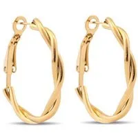 ELEKTROPULLI Fein Gedrehte Creolen 32mm von Elektropulli, Gold, – Produktbild 1 von 2
