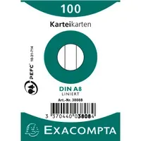 Exacompta Exacompta Karteikarte DIN A8 liniert – Produktbild 2 von 2
