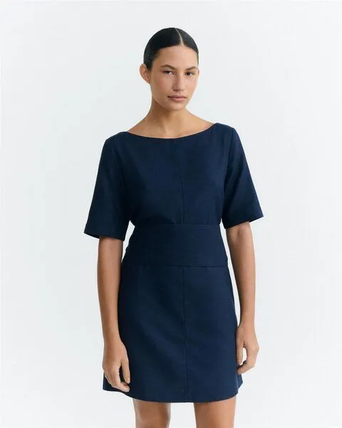 thinking mu thinking mu Kurzarm Midikleid Modell: Kieran, Navy (blau), – Produktbild 2 von 6