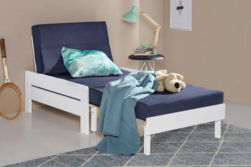 OTTO home Ausziehbett "ROBIN ", Bett, Made in Europe, FSC® zertifiziertes Massivholz, zertifiziertes Massivholz, ohne Auflagen, Weiß, – Produktbild 2 von 5