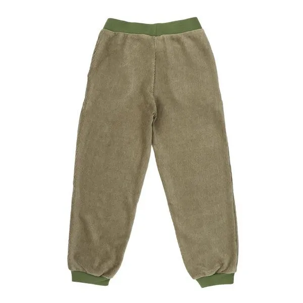 Walkiddy Kinder Cord-Jogginghose GOTS-zertifiziert aus Bio-Baumwolle grün – Walkiddy – Produktbild 2 von 3