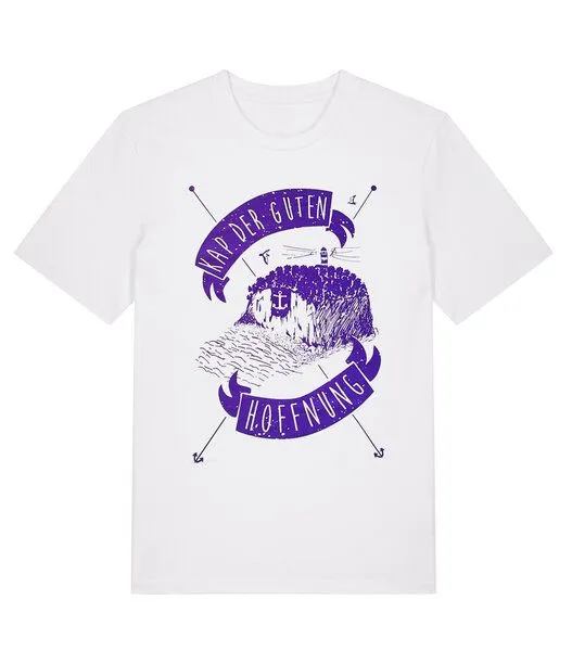 päfjes päfjes Kap der Guten Hoffnung - Fair Wear Männer T-Shirt - Weiß, Lila, – Produktbild 2 von 3