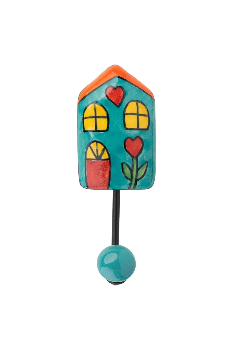 Tranquillo Wandhaken CUTE HOUSES - bunt – Produktbild 1 von 2