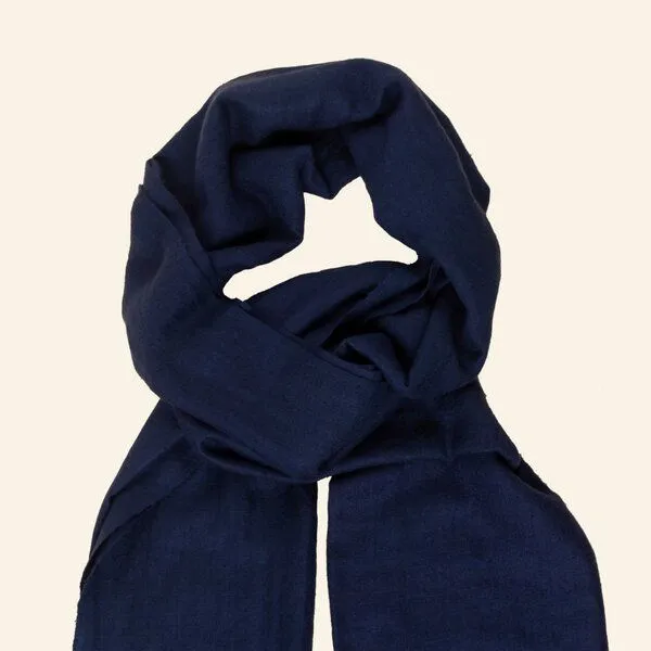 HeritageModa HeritageModa Marineblauer Kaschmirschal für Herren – Produktbild 3 von 3