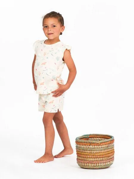 Sense Organics sense-organics Sense Organics Kinder Sommer Short Pyjama 2-Teiler, Natur-sea life, – Produktbild 4 von 4
