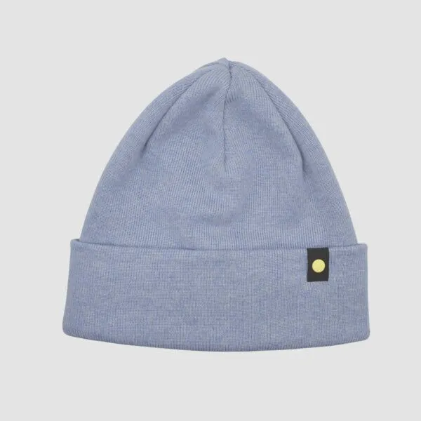 wysf. | what you stand for. wysf. | what you stand for. Mütze, Bio-Baumwolle, Made in Deutschland, Unisex, Feinstrick, Blau (eisblau), – Produktbild 2 von 4