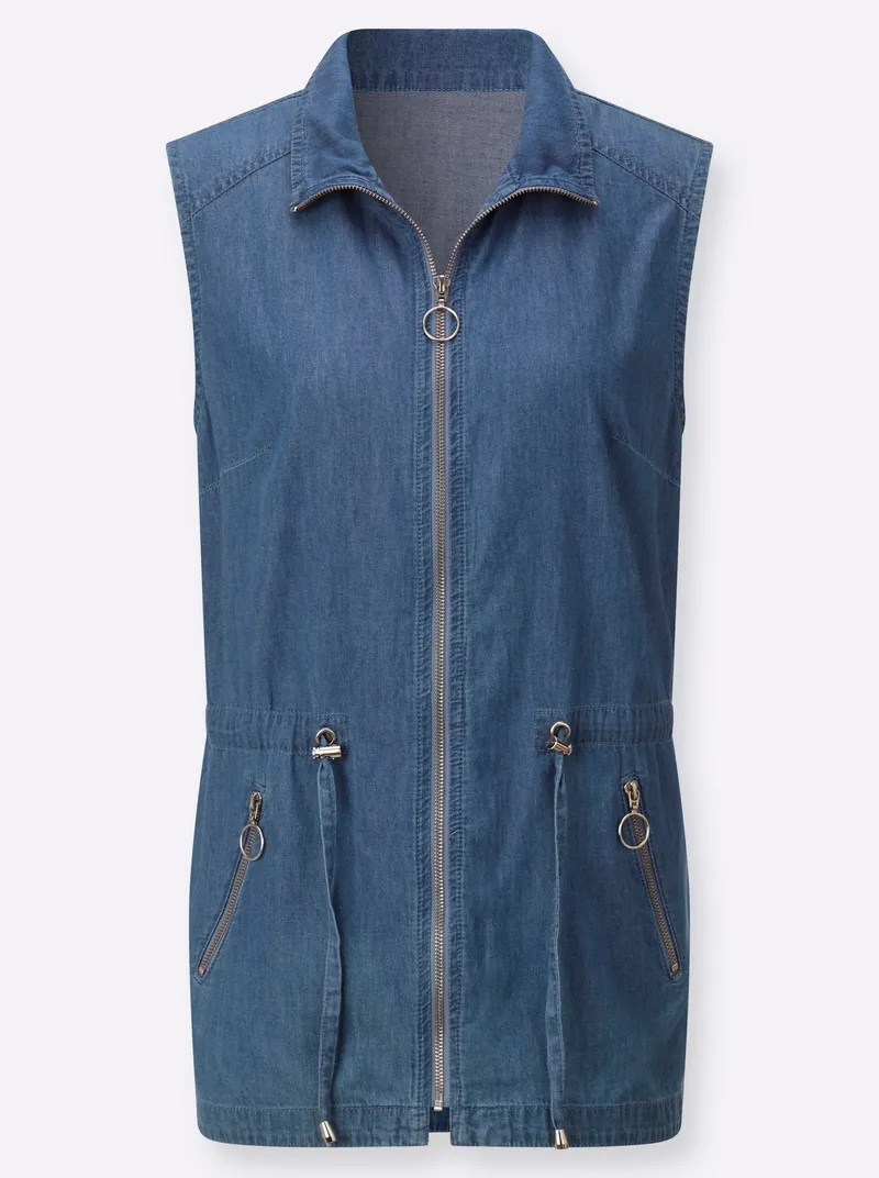 Witt Jeansweste blue-bleached, Blue-bleached, – Produktbild 1 von 2
