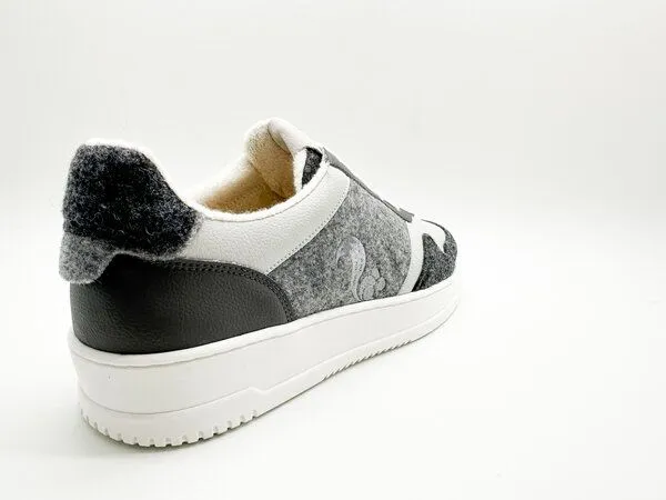 thies Veganer, ultraleichter „thies ® Eco Cup Felt Sneaker“ aus recycled PET Filz & Bambus, Fog (grau), – Produktbild 4 von 4