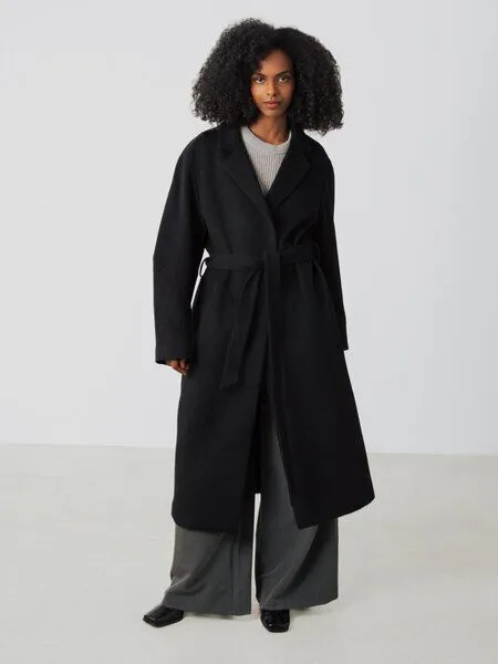 Honest Basics Honest Basics Damen Mantel aus recycelter Wolle, Schwarz, – Produktbild 1 von 6