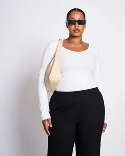 JAN N JUNE JAN 'N JUNE Damen vegan T-Shirt Longsleeve Leon Soft White – Produktbild 1 von 1
