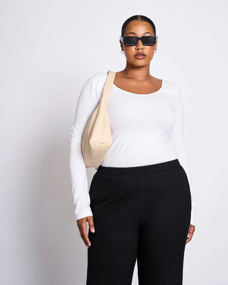 JAN N JUNE JAN 'N JUNE Damen vegan T-Shirt Longsleeve Leon Soft White, Weiß, – Produktbild 1 von 2