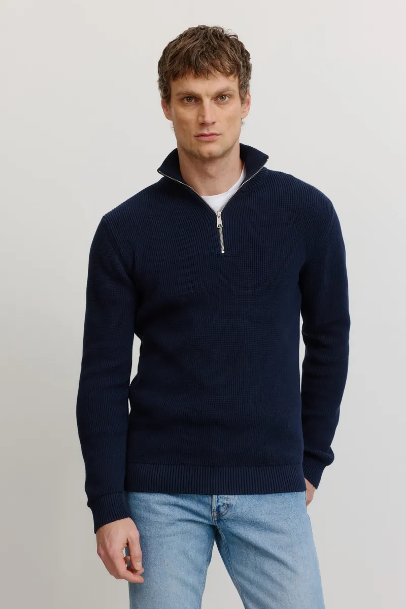 recolution Recolution Herren vegan Pullover Stricken Helantium Dark Navy, Extra dunkelblau, – Produktbild 2 von 2