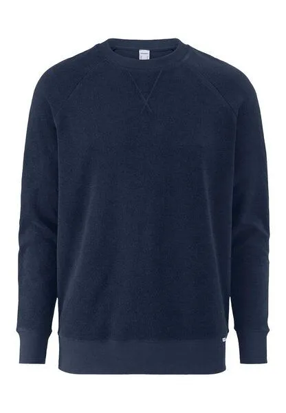 hessnatur hessnatur Frottee Loungeshirt Relaxed aus reiner Bio-Baumwolle, Mitternachtsblau, – Produktbild 2 von 4