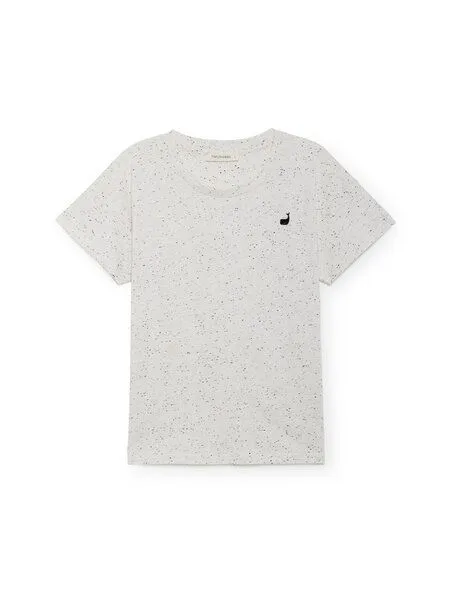 TWOTHIRDS TWOTHIRDS Basic Shirt Vegan "Sepanggar" aus Bio-Baumwolle, White neps, – Produktbild 2 von 3