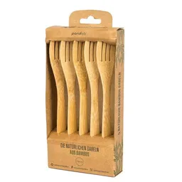 pandoo pandoo 5er-Set: Gabel aus Bambus - wiederverwendbar & umweltfreundlich – Produktbild 1 von 1