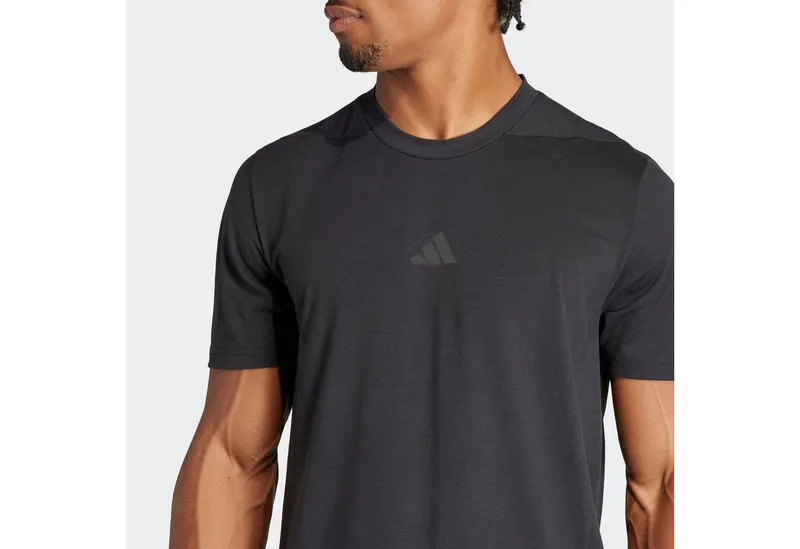 adidas Performance adidas Performance T-Shirt DESIGNED FOR TRAINING WORKOUT mit Rundhalsausschnitt, ohne Verschluss, sportlicher Stil, Schwarz, – Produktbild 3 von 4