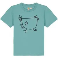 watabout kids watabout.kids T-Shirt Kinder Le poulet - das Huhn, Teal monstera, – Produktbild 1 von 1