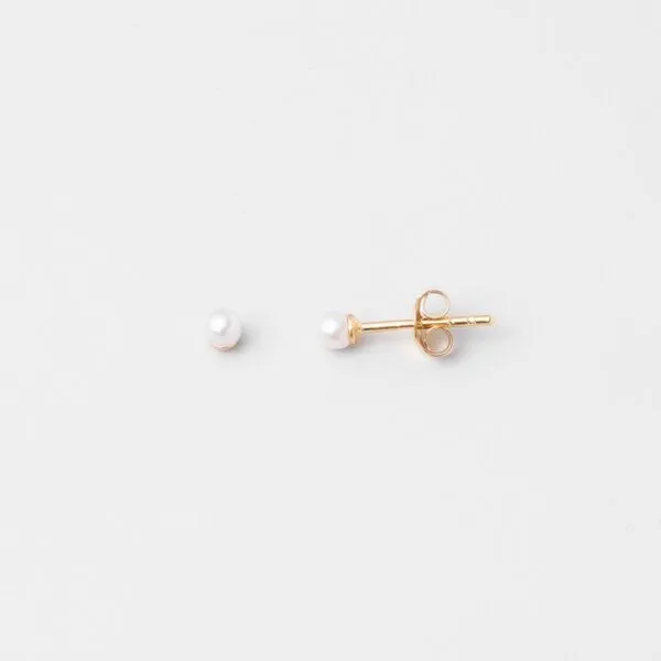fejn jewelry fejn jewelry Ohrringe 'tiny pearl', Gold, – Produktbild 1 von 2