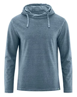 HempAge Hempage Herren vegan Kapuzen-T-Shirt In Taubenblau – Produktbild 1 von 1