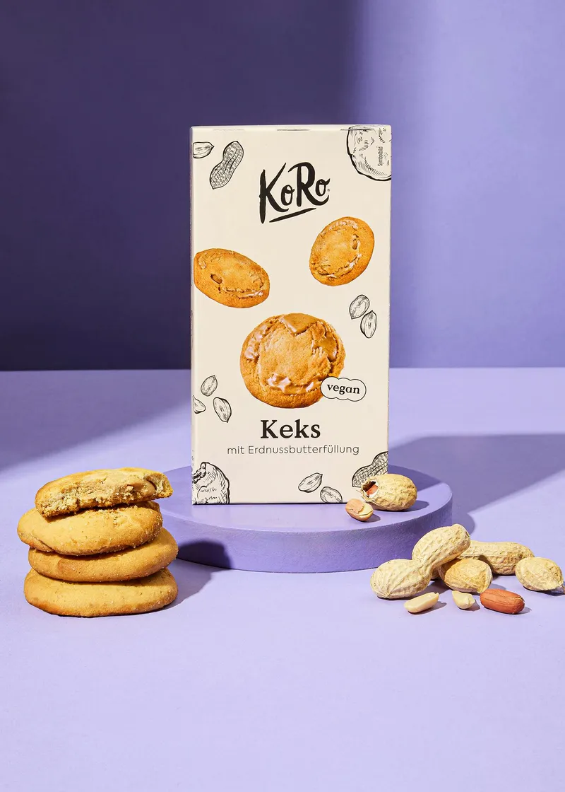 KoRo Gefüllter Erdnussbutterkeks 150 g – Produktbild 2 von 5