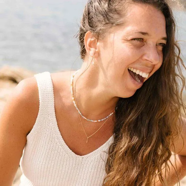 fejn jewelry fejn jewelry Kette 'summer pearl' mit Süsswasserperlen und Halbedelsteinen, Gold, – Produktbild 3 von 3