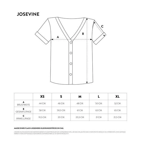 Vresh Clothing Vresh Clothing Josevine - Button T-Shirt aus Biobaumwolle, Blaubeere, – Produktbild 4 von 4