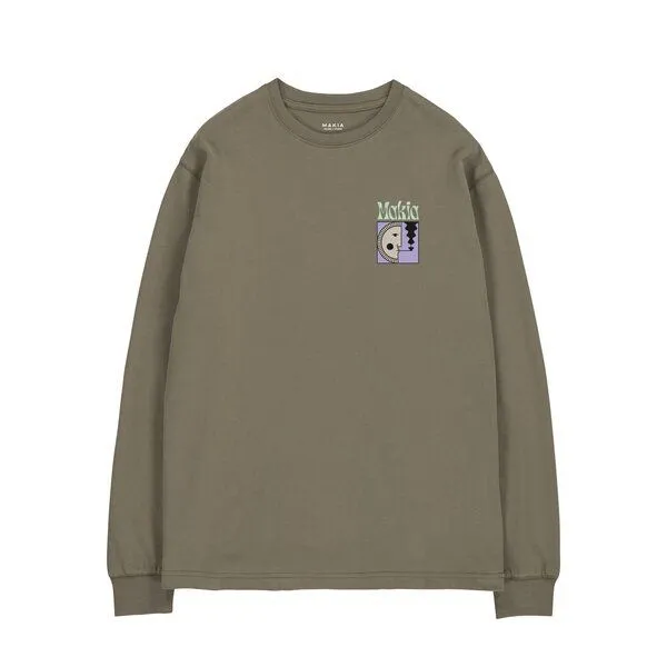 Makia Makia Longsleeve für Männer Crescent, Dark olive, – Produktbild 1 von 1