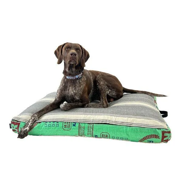 GOOPSI GOOPSI Hundebett mit BIO-Dinkelfüllung, Grün, – Produktbild 1 von 7