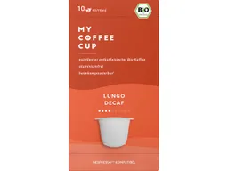 MY COFFEE CUP Bio-Kaffeekapseln "Lungo Decaf" 10 Stk. – Produktbild 1 von 1