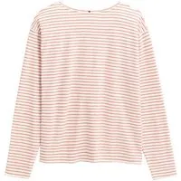 People Wear Organic People Wear Organic Langarmshirt, geringelt, Bio-Baumwolle, Rosenholz geringelt, – Produktbild 1 von 1