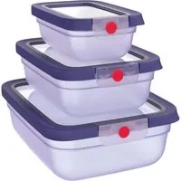 EMSA EMSA 3er-Set Frischhaltedosen "oneClick" 0,5l, 1,2l, 2,3 l,aus Kunststoff, violett – Produktbild 1 von 1