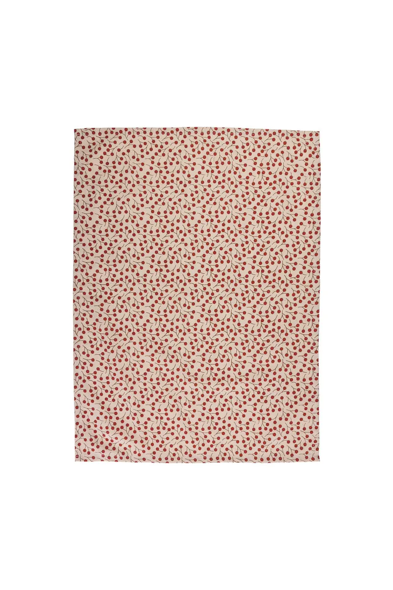Tranquillo Geschirrtuch VINTAGE GARDEN (Bio-Baumwolle) - rot – Produktbild 1 von 2