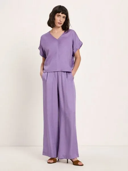 LANIUS LANIUS Blusenshirt aus Tencel Lyocell, Lila (purple haze), – Produktbild 2 von 4