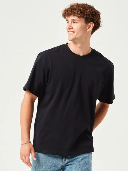 COREBASE COREBASE T-Shirt "BoxFit" aus 100% Bio-Baumwolle, Schwarz, – Produktbild 3 von 4