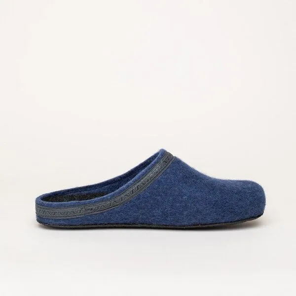 Stegmann Stegmann Filzpantoffel 127 aus 100% Merino-Wolle für Damen & Herren mit Kork Sohle, Blau, – Produktbild 3 von 4