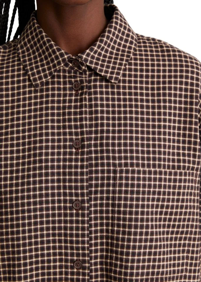 Marc O'Polo DENIM Langarmbluse aus weichem Bio-Baumwoll-Flanell, Schwarz, – Produktbild 4 von 5