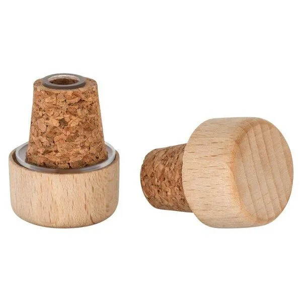 Kork-Deko Kork-Deko Kunststoff-Ausgießer mit Holz-Deckel | schmal | vielseitig verwendbar – Produktbild 2 von 6